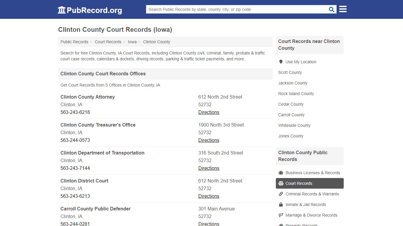 Free Clinton County Court Records (Iowa Court Records)